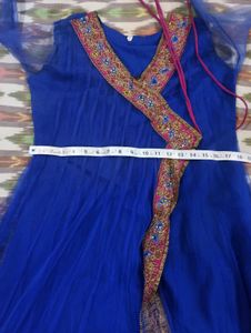 Blue &amp; Pink Anarkali Suit - Elegant Ethnic
