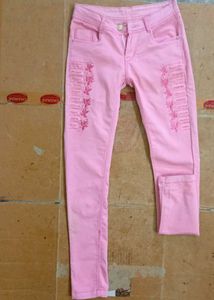 Pink Denim Jeans