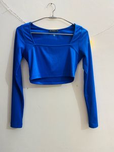 Blue Long Sleeve Top