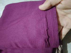 Purple. Kurthi Set. Material New 3 Piece