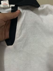 White T-Shirt with Black Trim