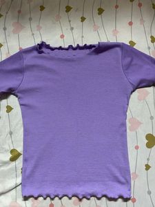 Cute Purple Ruffle Top