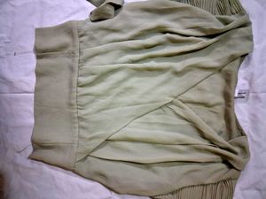 Olive Green Pleated Set