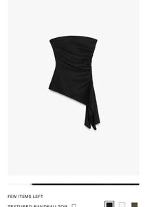 Asymmetric Black Tube Top