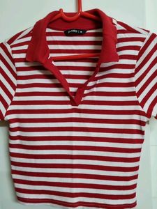 Red Striped Zudio T Shirt