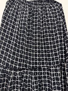Tiered Plaid Maxi Skirt