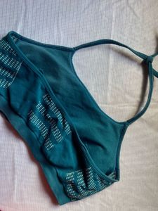 Teal sports Bra