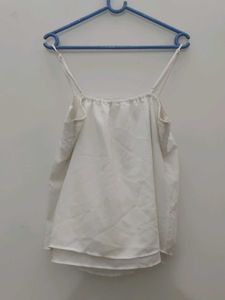 White Embroidered Tank Top