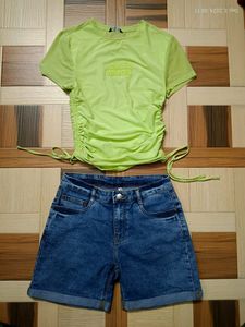 Gathered Fitted Lime Green Top