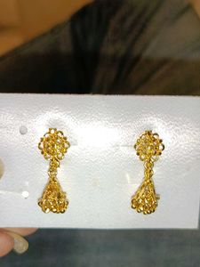 Gold Jhumka Earrings