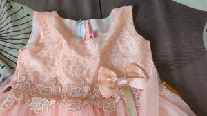 Kids Peach Colour Frock