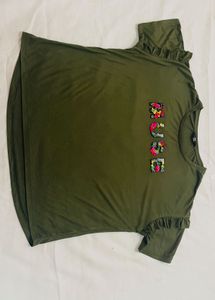 Olive Green &#39;MUSE&#39; Tee Max brand