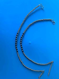 Silver Moti Anklets
