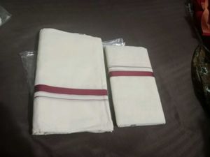New Set Mundu And Stitched Blouse For Womens