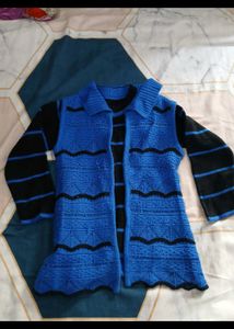 Blue Knitted Co-ord Set( 3 pcs set)