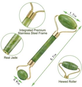 Dark Green Real Jade Face Massager Roller – UNUSED