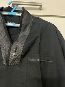 Black Long Sleeve Kurta