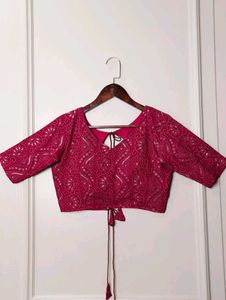 Pink Bandhani Blouse