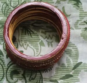 Red &amp; Gold Bangle Set