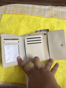 Ivory Tag Beige 3 Fold Wallet