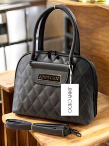 Jimmy Choo White Quilted Satchel