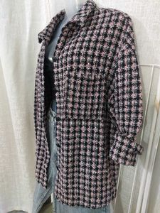 Woolen Overshirt Pink n black Check by Primark