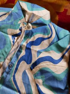 Blue Patterned Co-ord Set