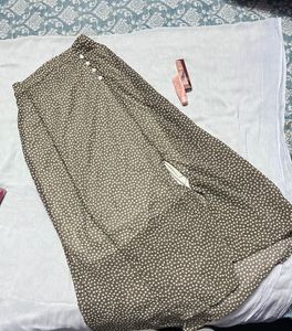 Patterned Midi Skirt