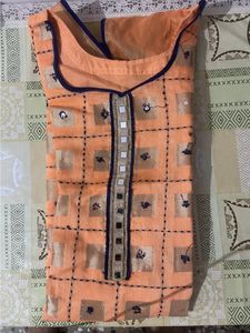 Girls Printed Cotton Linen Ethnic Dress