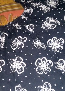 Navy Blue Sleeve Less Nighty