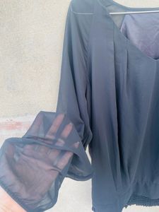 Black V Neck Top