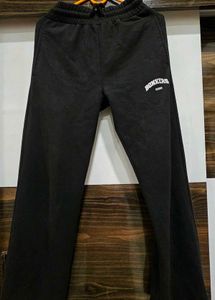 BONKERS corner BLACK WIDE-LEG SWEATPANTS
