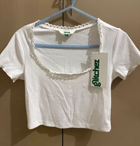 Cute White Crop Top