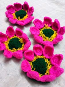 Handmade New Crochet Lotus Showpiece.