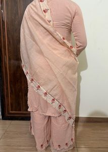 peach kurta set/ suit