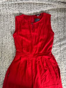 Vibrant Red Jumpsuit