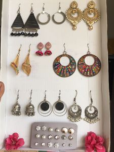Assorted Earrings - 9 Pairs Combo