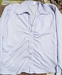 Lavender Button-Down Top