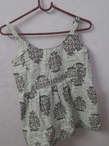 White Cotton Crop Summer Top