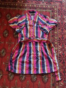 Striped Shirt Dress