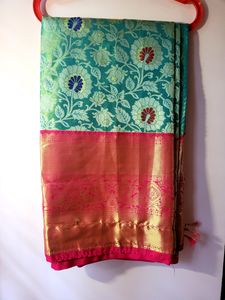 Pattu Saree With Heavy Maggam Blouse