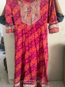 Pink Embroidered Kurta Set
