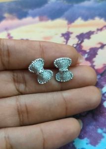 Sparkly Bow Stud Earrings