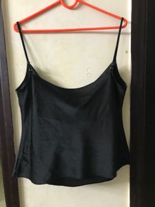 Cowl neck Satin Strapy Black  Top Bust 36