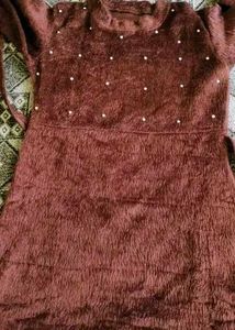 Woollen Fur KURTA Plazo Set