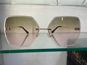 Rimless Geometric Sunglasses