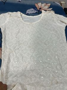 White Embroidered kurta