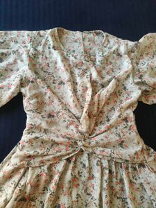 Floral Print Midi Dress completely new sea green c