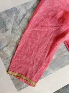 Pink &amp; Gold Kurta Set