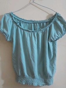 Teal/sea Green Cropped Top
